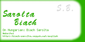 sarolta biach business card